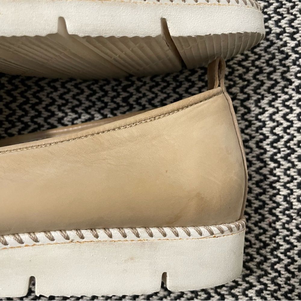 Paul Green Daniella Beige Suede/Patent Leather Cap Toe Slip On Shoes Sz-7(9-9.5) - Picture 7 of 9